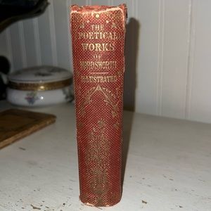 1893 Complete Poetical Works Wordsworth illustrated book gold gilded